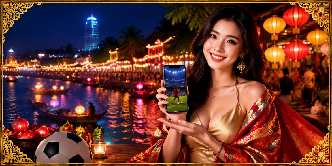 Người dùng tại chợ đêm Nha Trang xem kết quả cược thể thao trên điện thoại di động